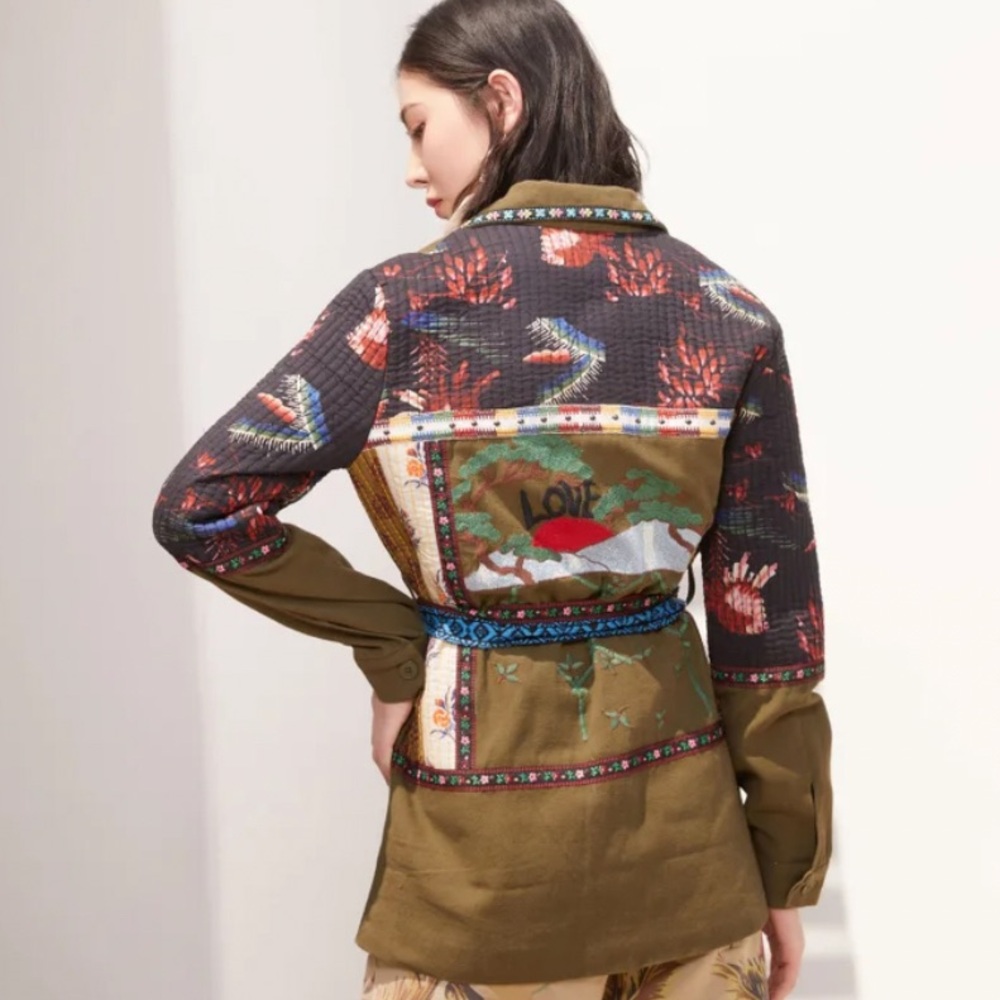 Desigual YUKON Embroidered Patch Print Jacket